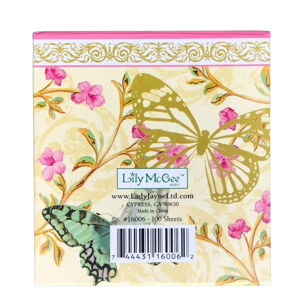 Lily McGee Butterfly Embellished Hardcover Purse Notepad (16006)